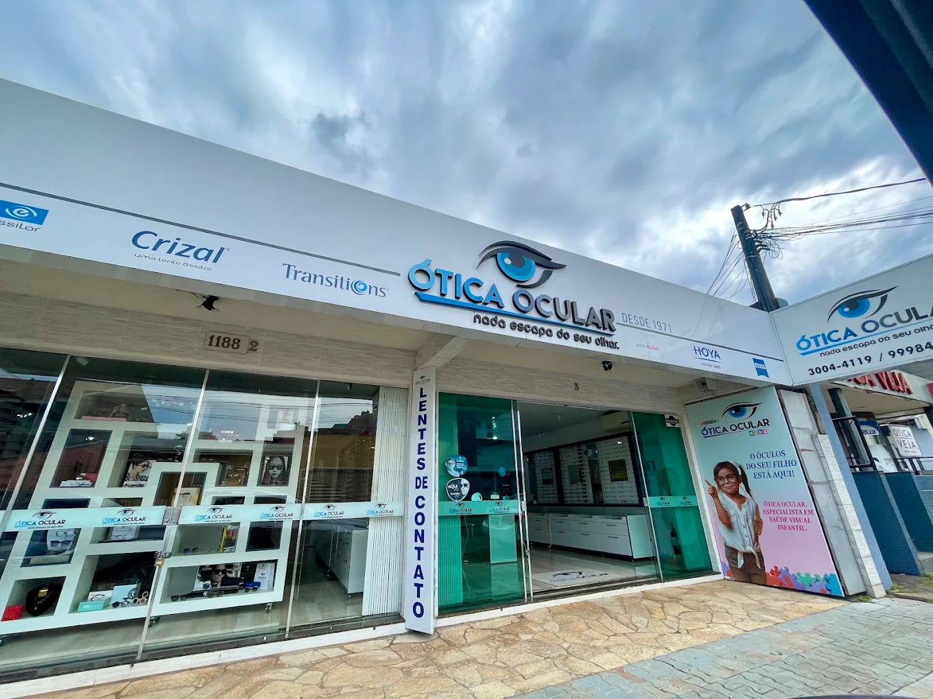 Fachada da Ótica Ocular em Guarapuava, PR